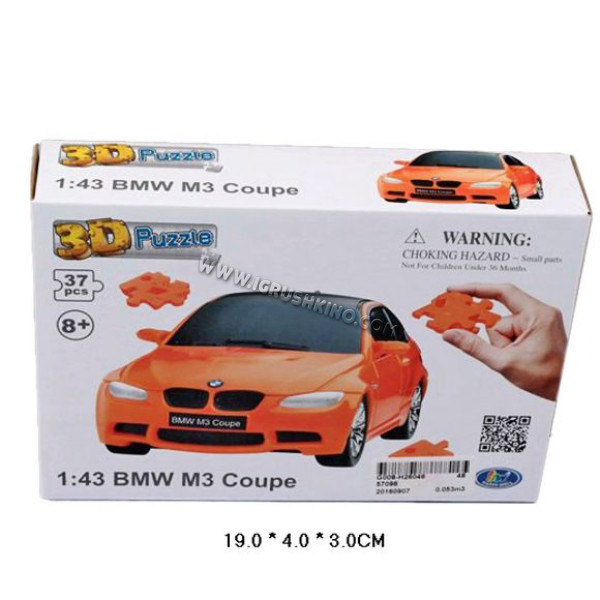 Конструктор. 1:43 BMW M3 Coupe 3D Puzzle Non Assemble,