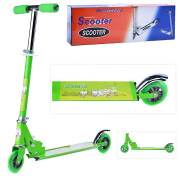 Самокат двухколесный SCOOTER (зеленый) в коробке