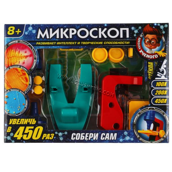 Игрушка микроскоп 450х собери сам в кор. в кор.2*36шт